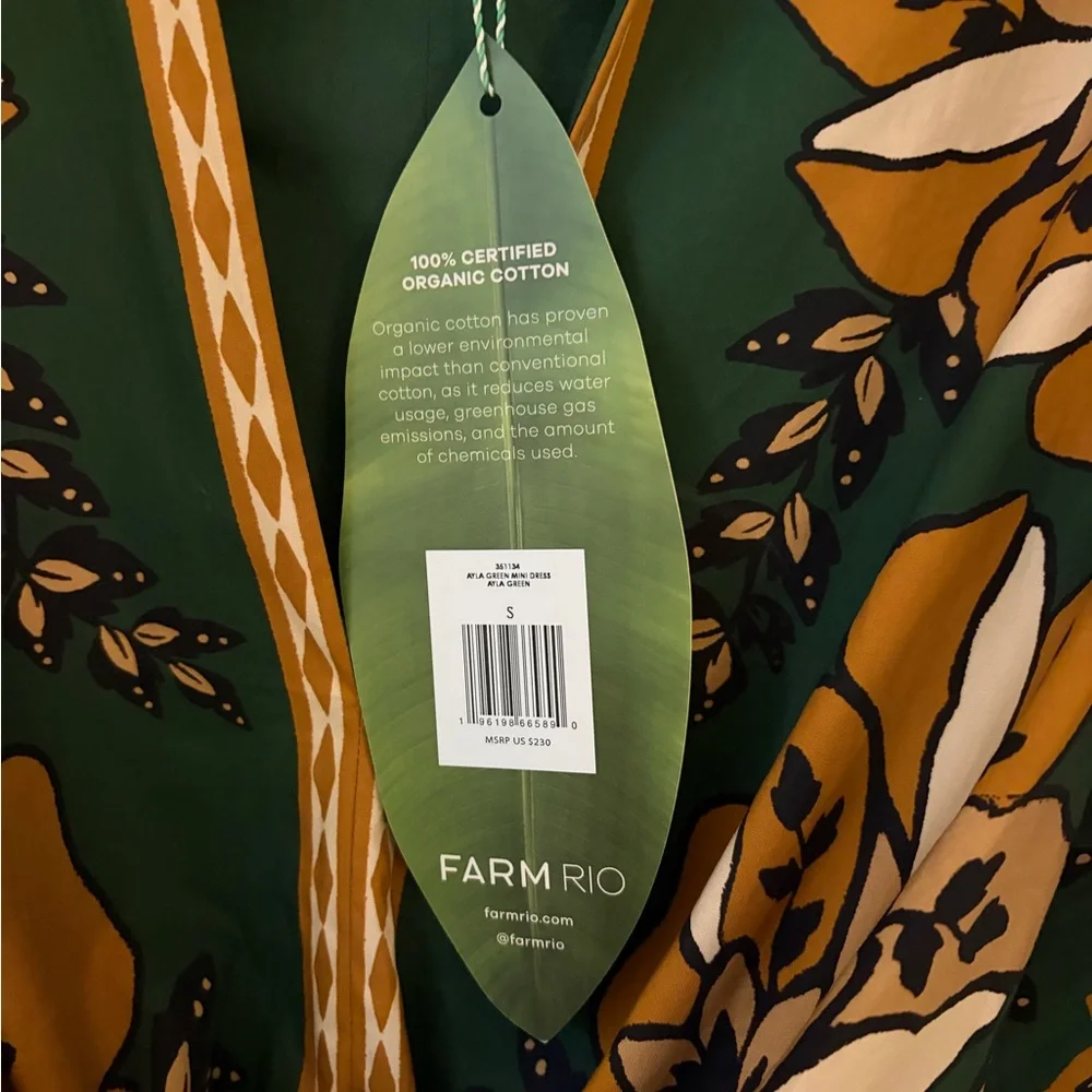 Green Floral Tie-Front Women's Dress - Picture 7 of 9